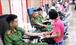 Ngày hội hiến máu 'Giọt hồng sông Đà'