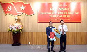 Điều động Phó trưởng Ban Kinh tế Trung ương Nguyễn Đức Hiển giữ chức Phó Bí thư Tỉnh ủy Cà Mau