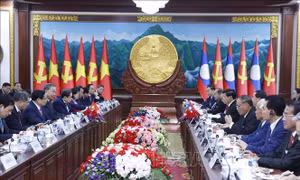 Tổng Bí thư Tô Lâm và Tổng Bí thư, Chủ tịch nước Lào hội đàm