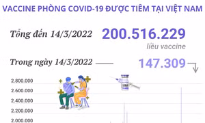 Hơn 200,5 triệu liều vaccine phòng COVID-19 đã được tiêm tại Việt Nam