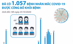 Đã có 1.057 bệnh nhân mắc COVID-19 được công bố khỏi bệnh 