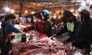 Thị trường ngày 28 Tết: Hàng tươi sống đắt khách