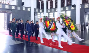 Đoàn các địa phương vào viếng nguyên Chủ tịch nước Trần Đức Lương 
