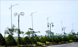 Cần sớm khắc phục hệ thống đèn trang trí bị hư hỏng trên tuyến đường Hoàng Sa