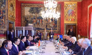 Chủ tịch nước Võ Văn Thưởng hội đàm với Tổng thống Italy Sergio Mattarella