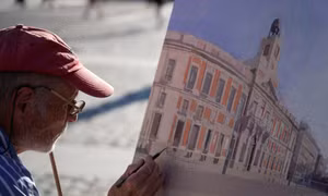 Chiêm ngưỡng bậc thầy hội họa vẽ tranh ngay tại quảng trường ở Madrid