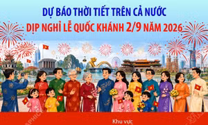 Dự báo thời tiết trên cả nước dịp nghỉ lễ Quốc khánh 2/9 