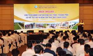 Quán triệt nhiệm vụ quản lý đê và phòng, chống thiên tai tới Chủ tịch UBND cấp huyện