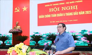 Thủ tướng Phạm Minh Chính: Phát huy tinh thần '3 không' về quân sự, quốc phòng
