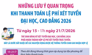 Những lưu ý quan trọng khi thanh toán lệ phí xét tuyển đại học, cao đẳng năm 2026
