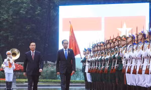 Chủ tịch nước chủ trì lễ đón Tổng thống Indonesia thăm cấp Nhà nước tới Việt Nam