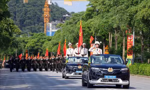 Lực lượng Công an hợp luyện, sẵn sàng cho diễu binh, diễu hành 