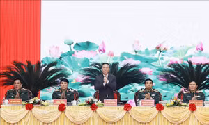 Chủ tịch nước Võ Văn Thưởng dự Hội nghị Quân chính toàn quân năm 2023