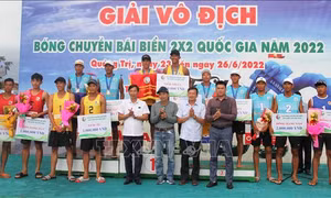 Bế mạc Giải vô địch Bóng chuyền bãi biển 2x2 quốc gia năm 2022