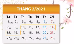 Lịch nghỉ Tết Nguyên đán Tân Sửu 2021