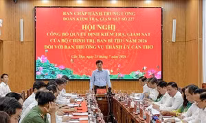 Công bố quyết định của Bộ Chính trị kiểm tra, giám sát Ban Thường vụ Thành ủy Cần Thơ