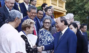 Chủ tịch nước tiếp đại biểu quốc tế dự các hoạt động kỷ niệm 50 năm Ngày ký Hiệp định Paris