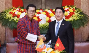 Chủ tịch nước Lương Cường hội đàm với Quốc vương Bhutan