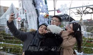 Hàng vạn du khách đến Sa Pa 'săn' băng, tuyết dịp Tết Dương lịch 2019