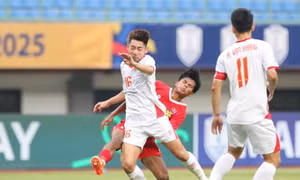 Hiệp 1: U23 Việt Nam dẫn trước U23 Lào trong trận ra quân