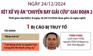 Ngày 24/12/2024: Xét xử vụ án 'chuyến bay giải cứu' giai đoạn 2