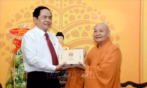 Thăm, chúc Tết Chủ tịch Hội đồng Trị sự Giáo hội Phật giáo Việt Nam