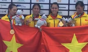 ASIAD 2018: Tự hào bốn cô gái Vàng Rowing Việt Nam