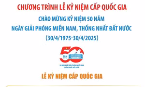 Chương trình Lễ kỷ niệm cấp quốc gia chào mừng 50 năm Ngày Giải phóng miền Nam, thống nhất đất nước
