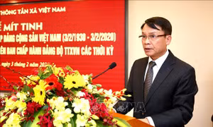 TTXVN tổ chức Lễ mít tinh kỷ niệm 90 năm Ngày thành lập Đảng Cộng sản Việt Nam