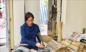 Sức hút từ làng nghề tăm hương duy nhất ở Thủ đô