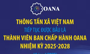 Thông tấn xã Việt Nam tiếp tục được bầu là thành viên Ban chấp hành OANA