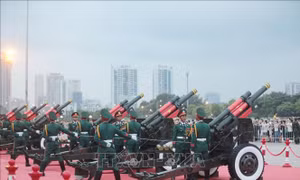 Cận cảnh dàn pháo lễ sẵn sàng tập luyện chuẩn bị cho đại lễ 2/9