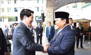 Chủ tịch nước Lương Cường gặp Tổng thống Indonesia