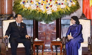Phó Chủ tịch nước Đặng Thị Ngọc Thịnh tiếp Đoàn đại biểu cấp cao Tòa án Trung ương Triều Tiên