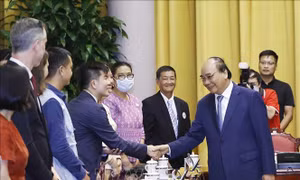 Chủ tịch nước tiếp đại biểu quốc tế dự Đại hội Hội Chữ thập đỏ Việt Nam