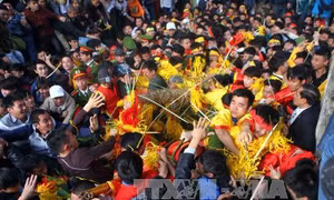 Không phát tràn lan lộc hoa tre trong Ngày Khai hội Gióng đền Sóc