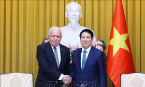 Chủ tịch nước Lương Cường tiếp Đặc phái viên của Tổng thống Palestine