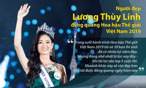 Người đẹp Lương Thùy Linh đăng quang Hoa hậu Thế giới Việt Nam 2019