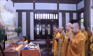 Lễ cầu siêu cho các cán bộ, chiến sỹ hy sinh khi giúp đỡ nhân dân chống bão lũ