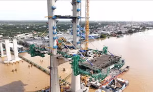 Thi công cầu Rạch Miễu 2 xuyên tết Dương lịch