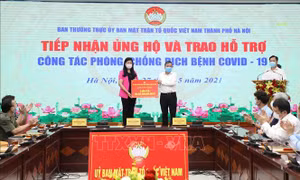 Hà Nội tiếp nhận hơn 12,5 tỷ đồng ủng hộ phòng, chống dịch COVID-19
