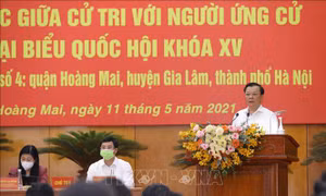 Cử tri Hà Nội đánh giá cao chương trình hành động của ứng cử viên ĐBQH