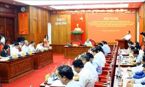 Trưởng Ban Kinh tế Trung ương làm việc với Ban Thường vụ Tỉnh ủy Quảng Bình