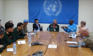 Chùm ảnh đoàn công tác liên ngành về gìn giữ hòa bình thăm, làm việc tại Nam Sudan