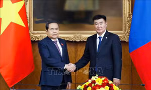 Chủ tịch Quốc hội Trần Thanh Mẫn hội đàm với Chủ tịch Quốc hội Mông Cổ 