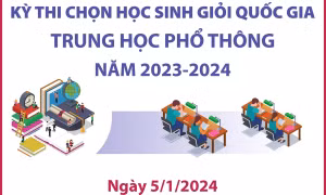 Kỳ thi chọn học sinh giỏi quốc gia THPT năm học 2023-2024 diễn ra ngày 5-6/1/2024