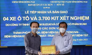 Đồng Nai tiếp nhận 4 xe tải và 3.700 bộ kit test nhanh