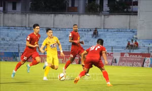 V.League 2023: Hồng Lĩnh Hà Tĩnh chia điểm với Đông Á Thanh Hóa trên sân nhà