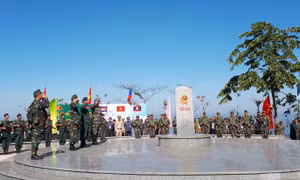 Lễ chào cột mốc và chứng kiến tuần tra chung 3 nước Việt Nam-Lào-Campuchia