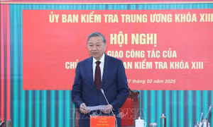 Tổng Bí thư Tô Lâm dự Hội nghị bàn giao công tác của Chủ nhiệm Ủy ban Kiểm tra Trung ương